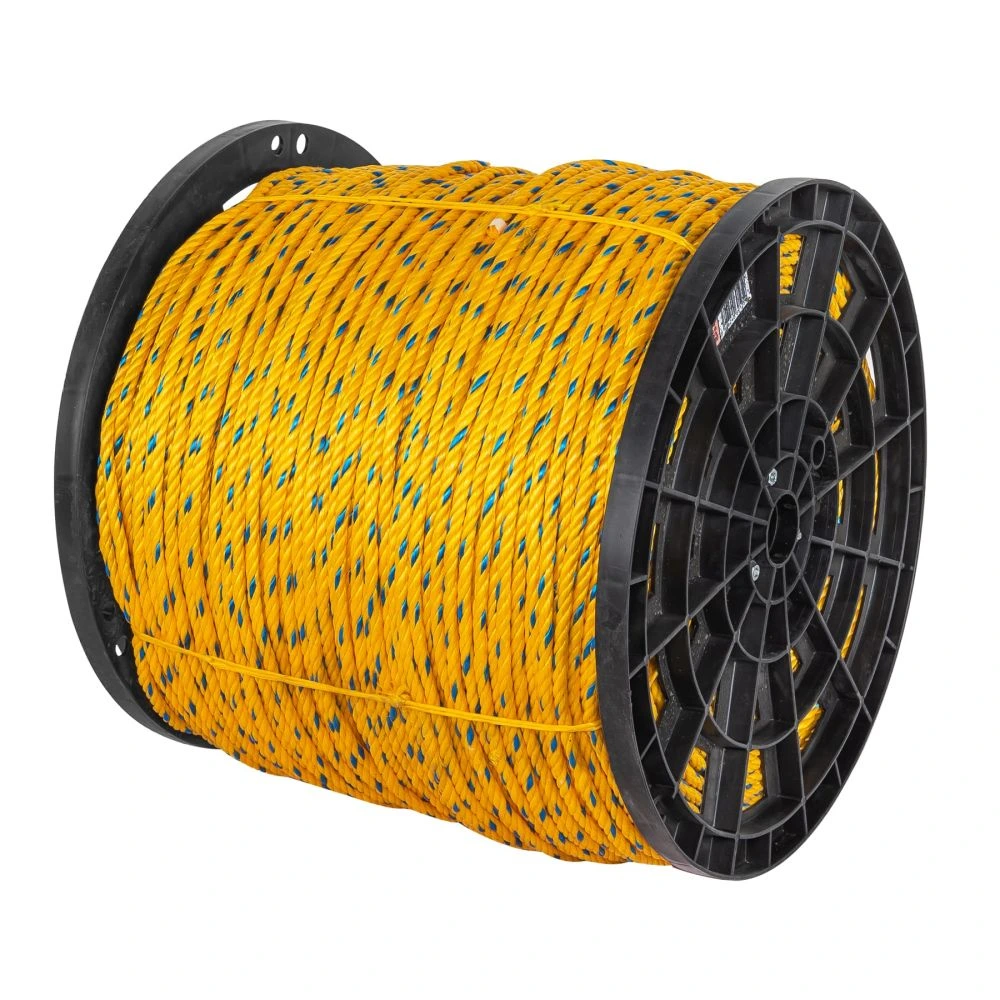 [CUE-08M] 40176 METRO DE CUERDA AMARILLA DE POLIPROPILENO 8MM, CARRETE 640M