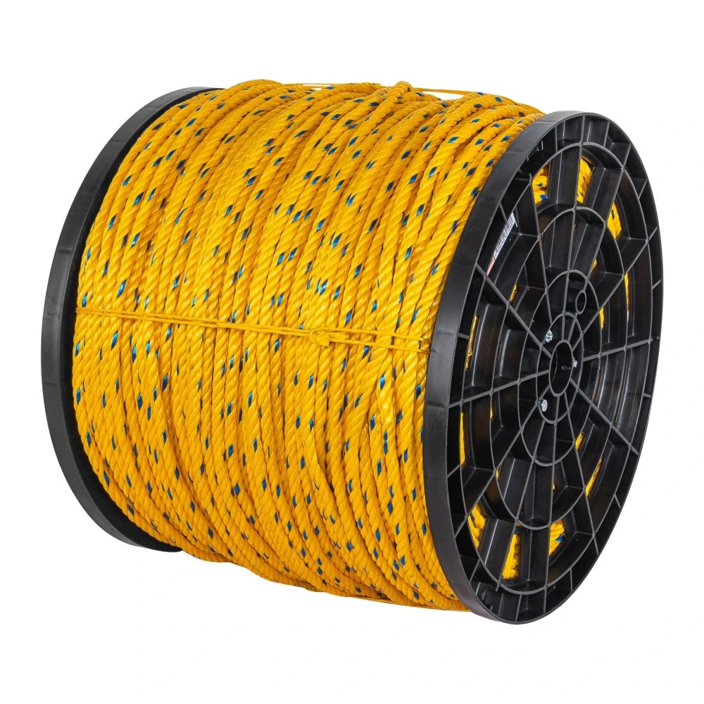 [CUE-10M] 40177 METRO DE CUERDA AMARILLA DE POLIPROPILENO 10MM, CARRETE 440M