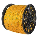 40180 METRO DE CUERDA AMARILLA DE POLIPROPILENO 16MM, CARRETE 264M