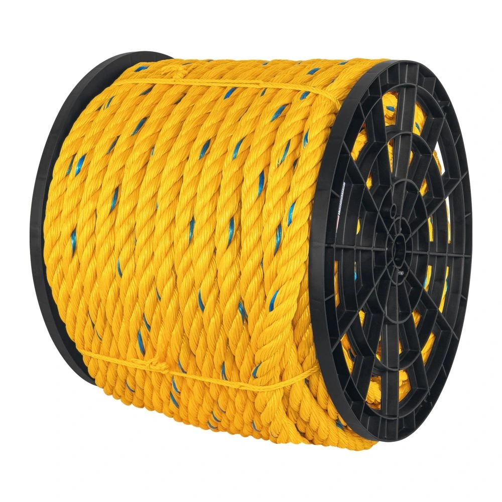 [CUE-25M] 40182 METRO DE CUERDA AMARILLA DE POLIPROPILENO 25MM, CARRETE 102M