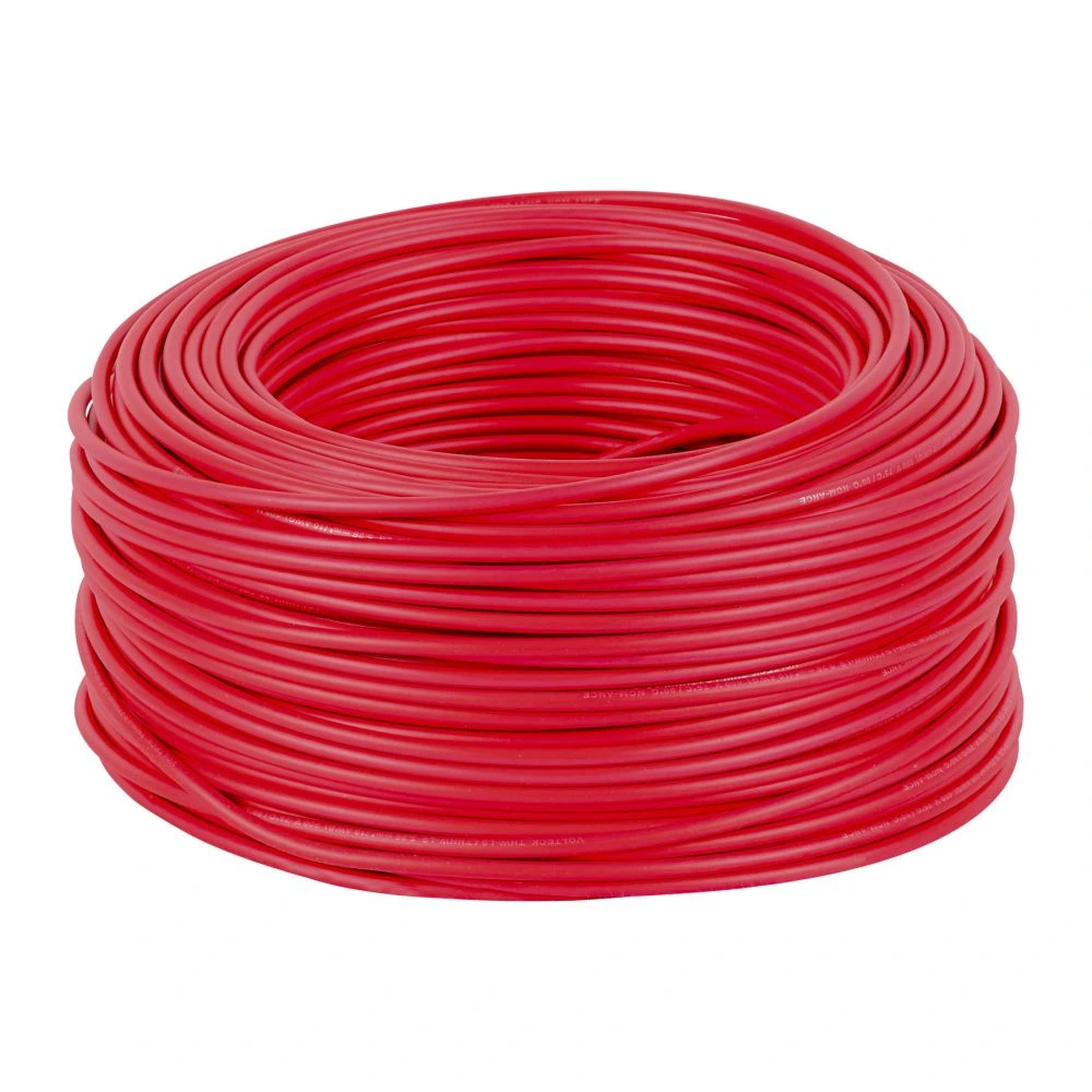 [CCA-10R] 40210 ROLLO DE 100 METROS DE CABLE THW CCA 10 AWG ROJO, BASIC