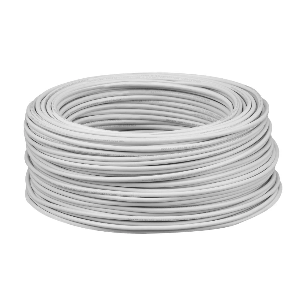 [CCA-12B] 40212 ROLLO DE 100 METROS DE CABLE THW CCA 12 AWG BLANCO, BASIC