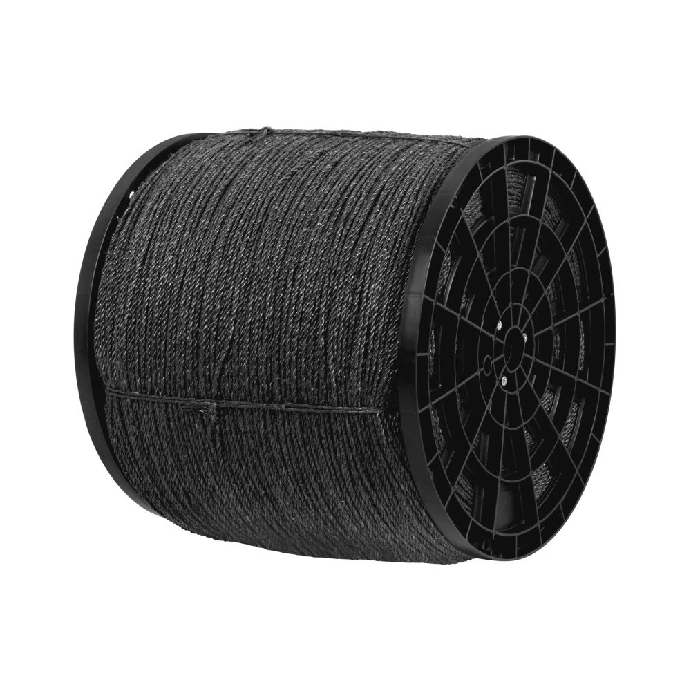 40762 KILO DE CUERDA NEGRA DE POLIPROPILENO 4 MM, CARRETE 20KG