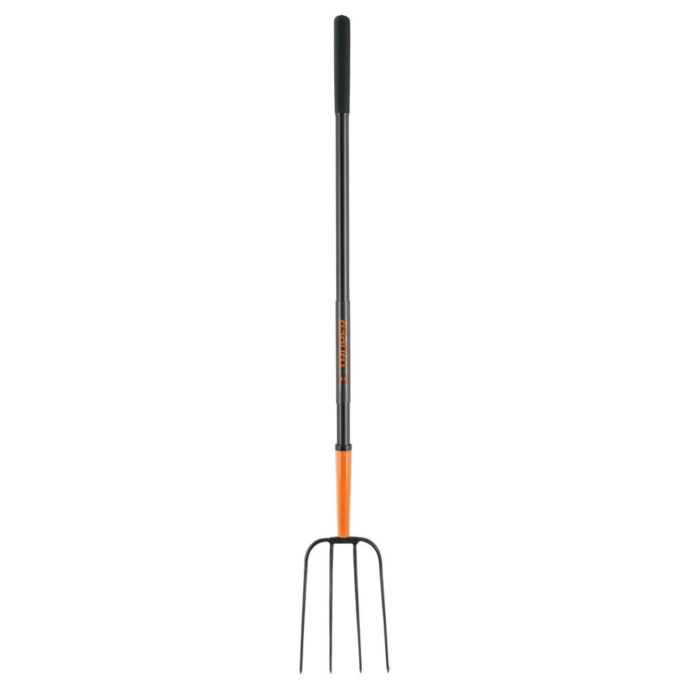 [BPJ-4M] 102100 BIELDO PARA PAJA, 4 DIENTES, MANGO LARGO DE ACERO 48' TRUPER