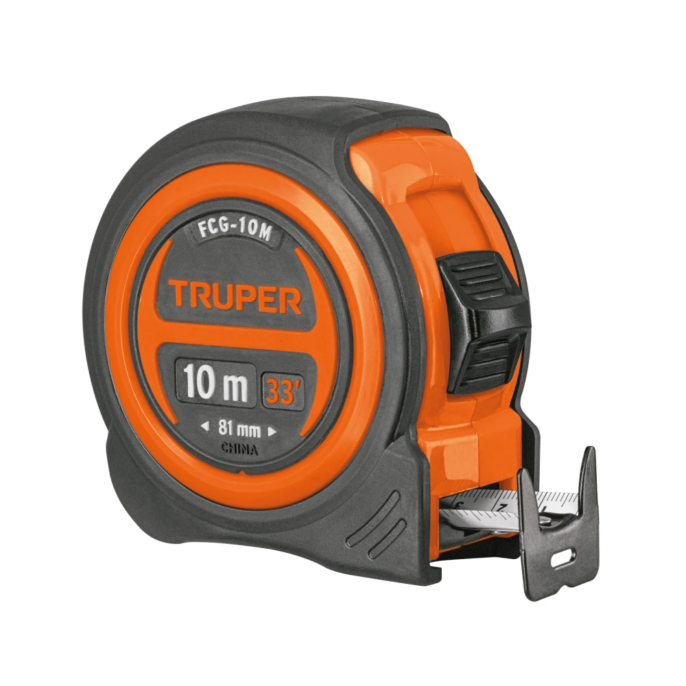 102332 FLEXÓMETRO COMPACTO CONTRA IMPACTOS 10 M CINTA 25 MM, TRUPER