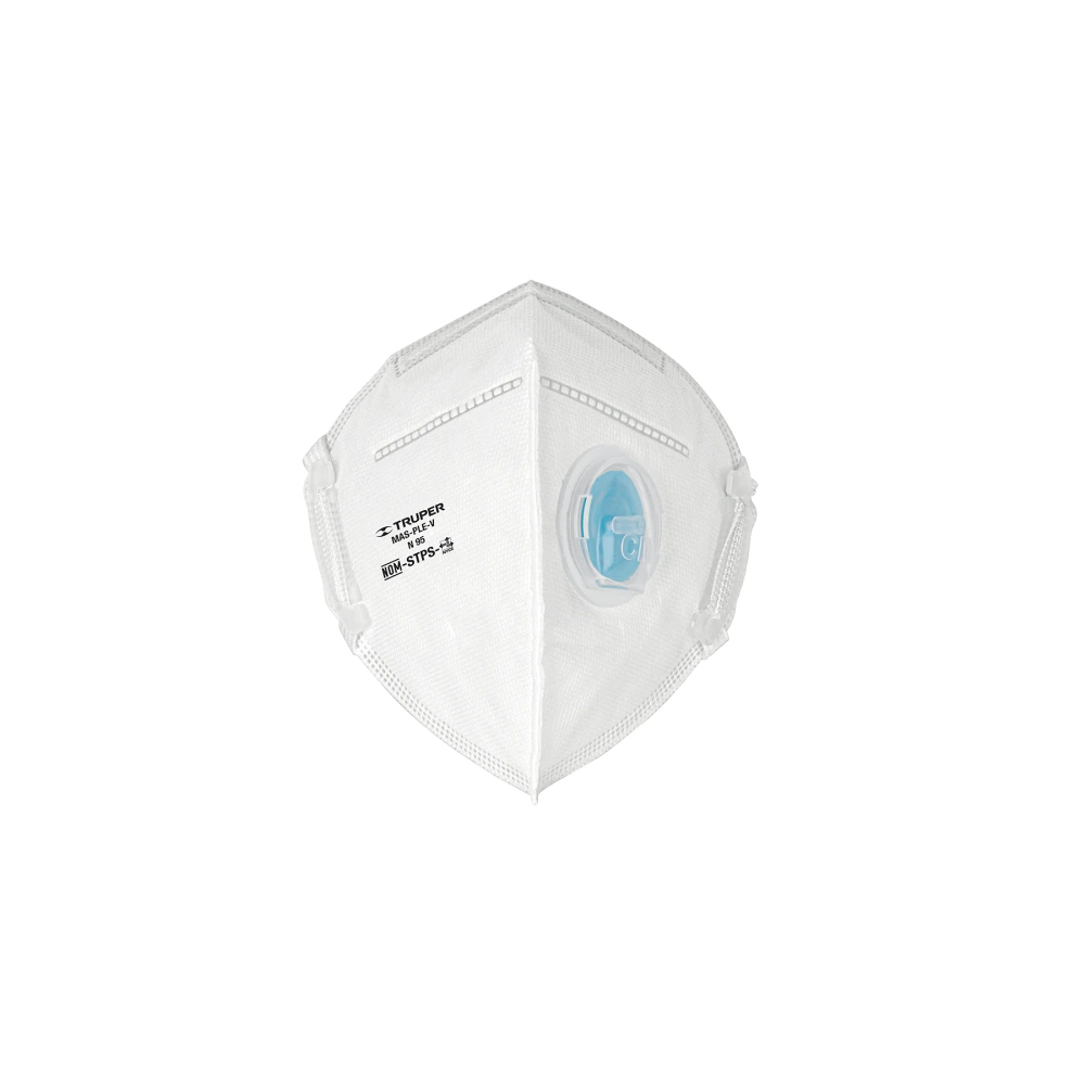 102336 RESPIRADOR PLEGABLE N95 CON VÁLVULA PARA PARTÍCULAS, TRUPER
