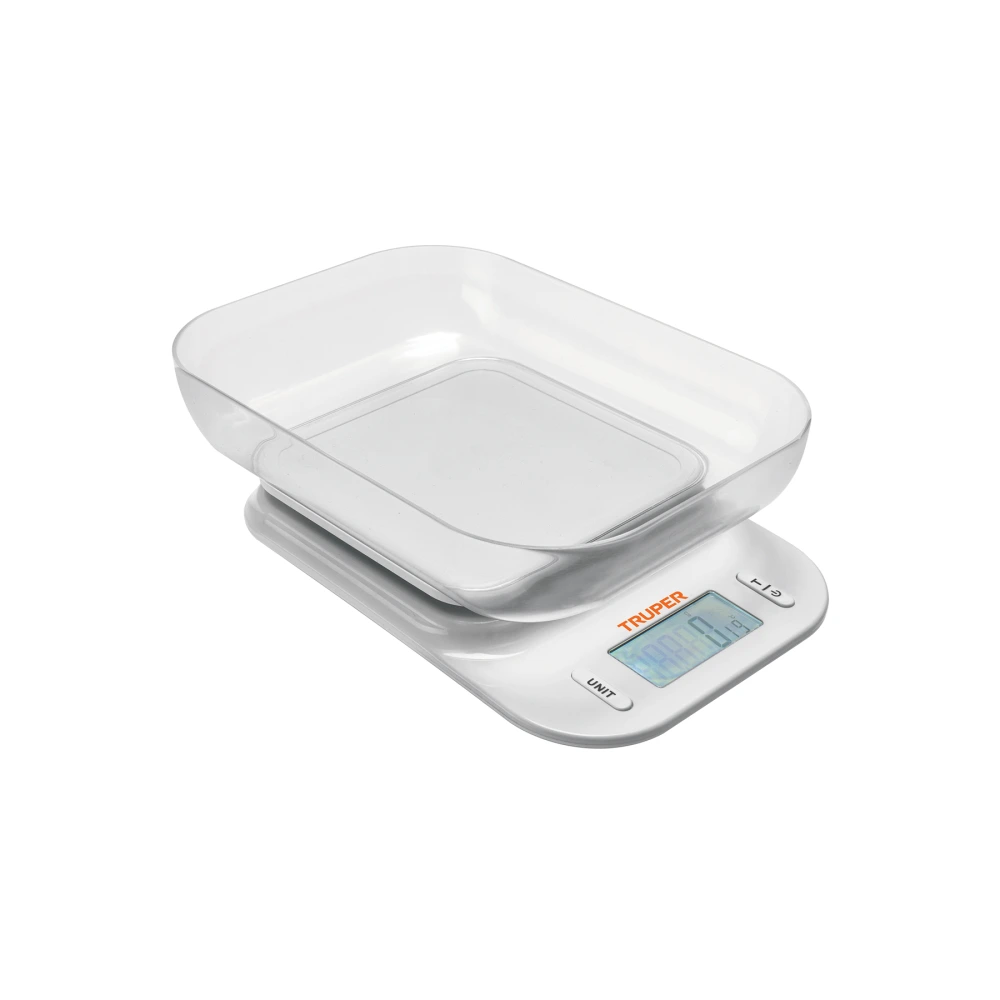 102421 BÁSCULA DIGITAL PARA COCINA, CON TAZÓN, 5 KG, TRUPER