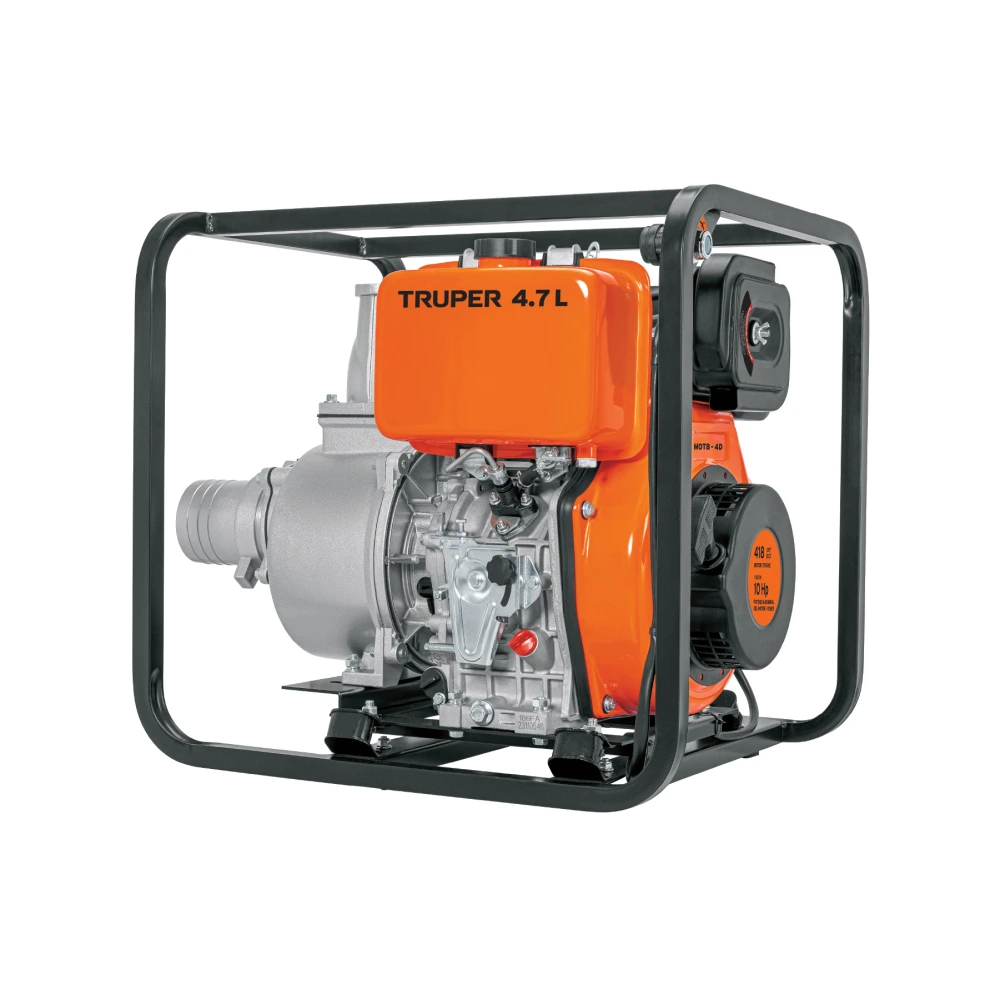 102422 MOTOBOMBA AUTOCEBANTE 4'X4', DIESEL 10HP, AGRÍCOLA, TRUPER