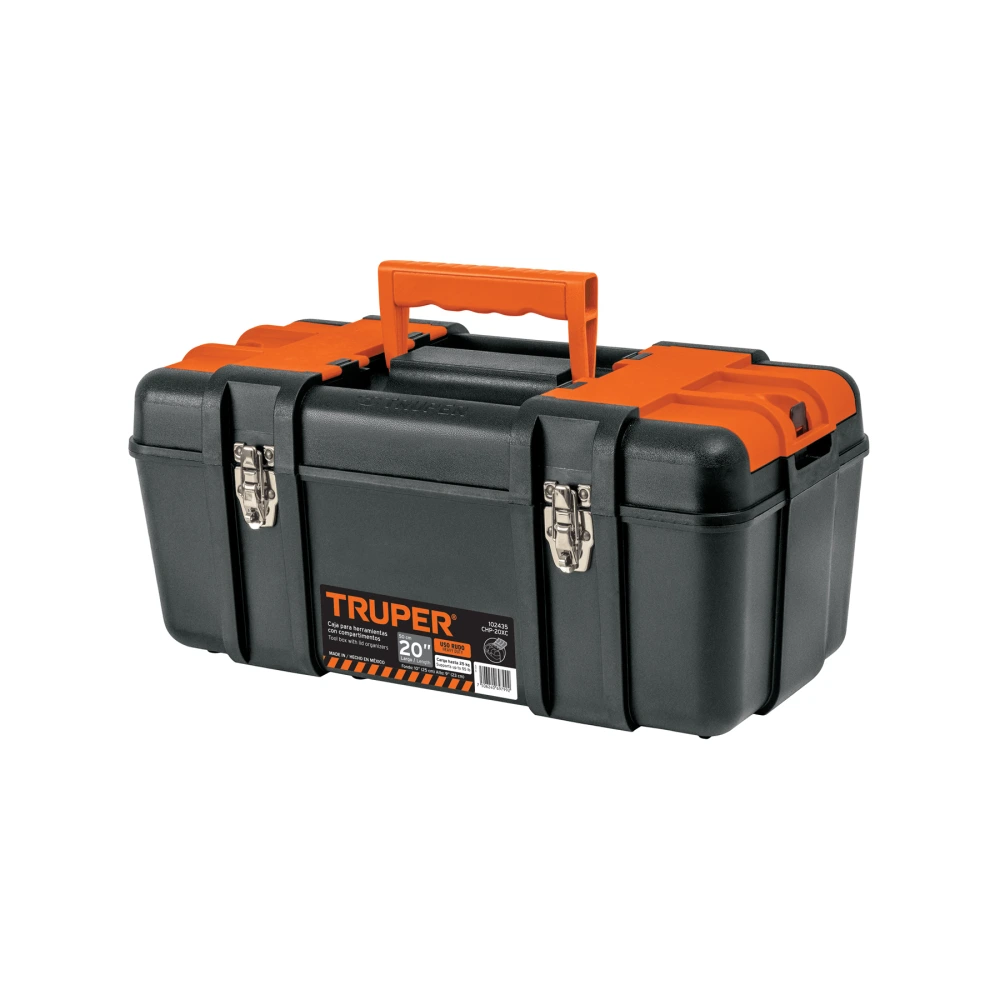 [CHP-20XC] 102435 CAJA PARA HERRAMIENTA 20' COMPARTIMENTOS Y BROCHES METÁLICOS