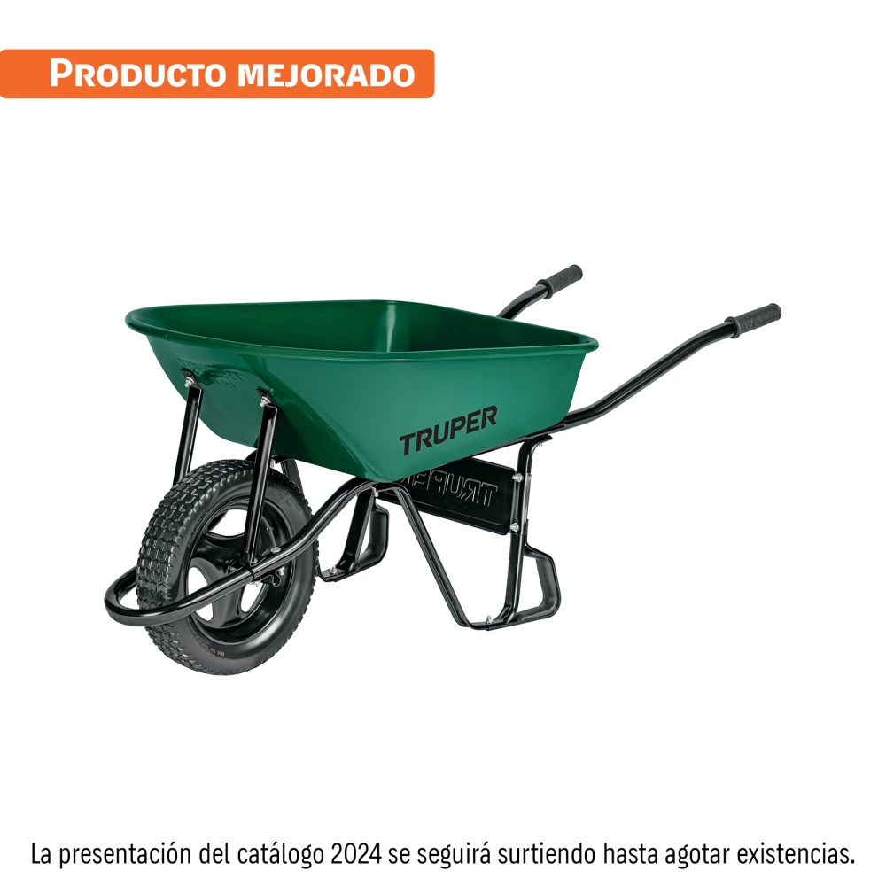 [CAT-55FF] 10253 CARRETILLA 4.75 FT3 ANGOSTA, IMPONCHABLE, TUBULAR, TRUPER