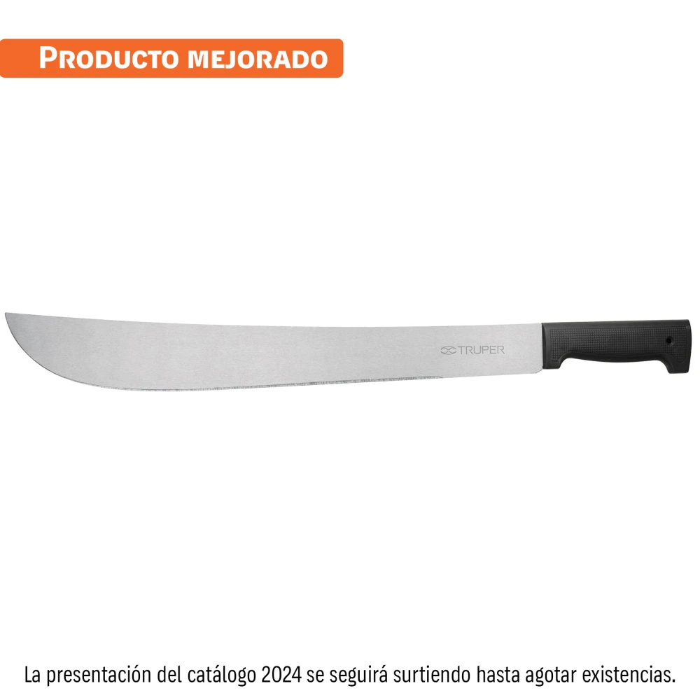 10256 MACHETE ESTÁNDAR 18' CACHA NEGRA INYECTADA, EN BOLSA, TRUPER