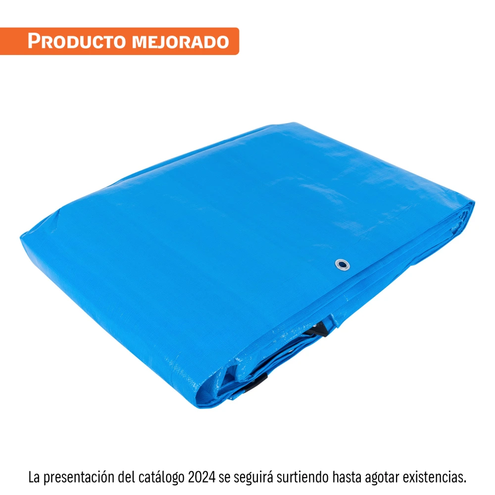 102575 LONA DE POLIETILENO REFORZADA 6 X 9 M, AZUL, 180G/M2, TRUPER
