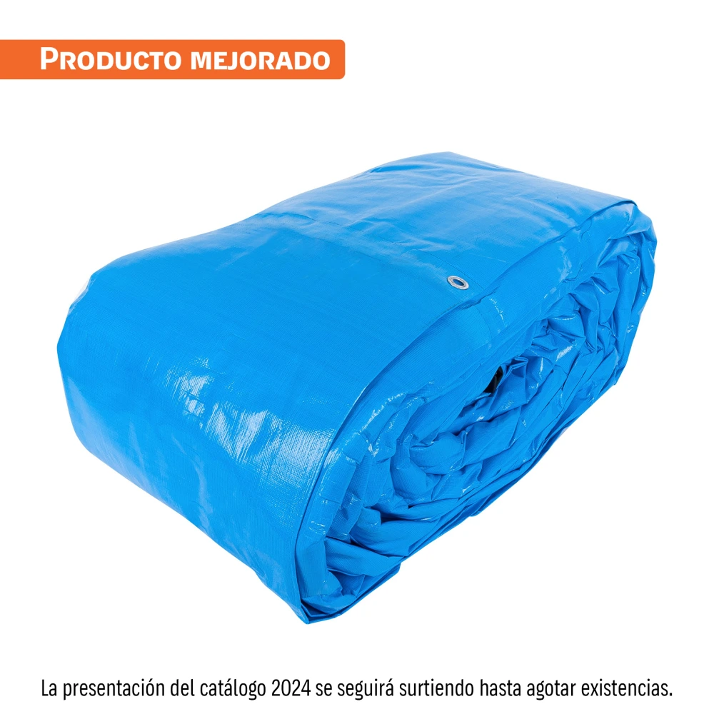 102577 LONA DE POLIETILENO REFORZADA 9X14 M, AZUL, 180G/M2, TRUPER