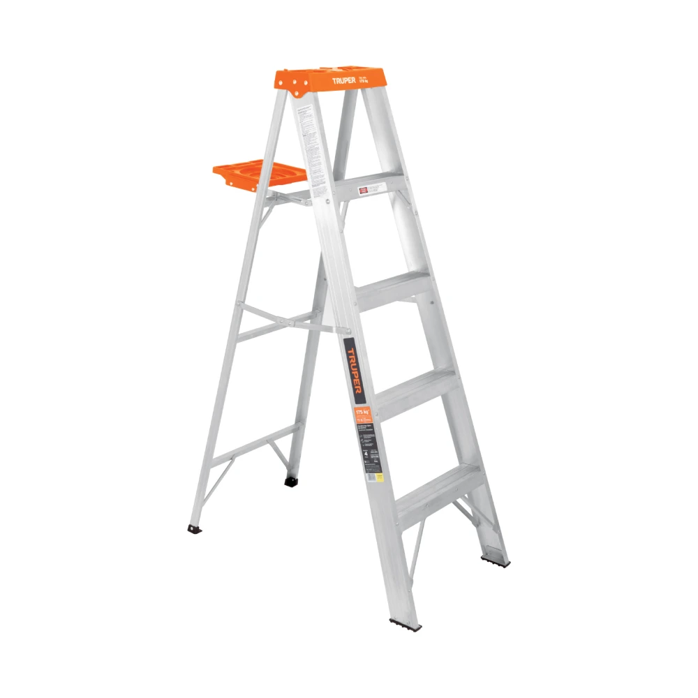 10264 ESCALERA DE TIJERA TIPO LL 4 PELDAÑOS Y BANDEJA, TRUPER