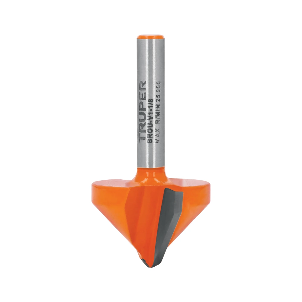 [BROU-V1-1/8] 102719 BROCA PARA ROUTER, CORTE EN 'V', 1-1/8', TRUPER