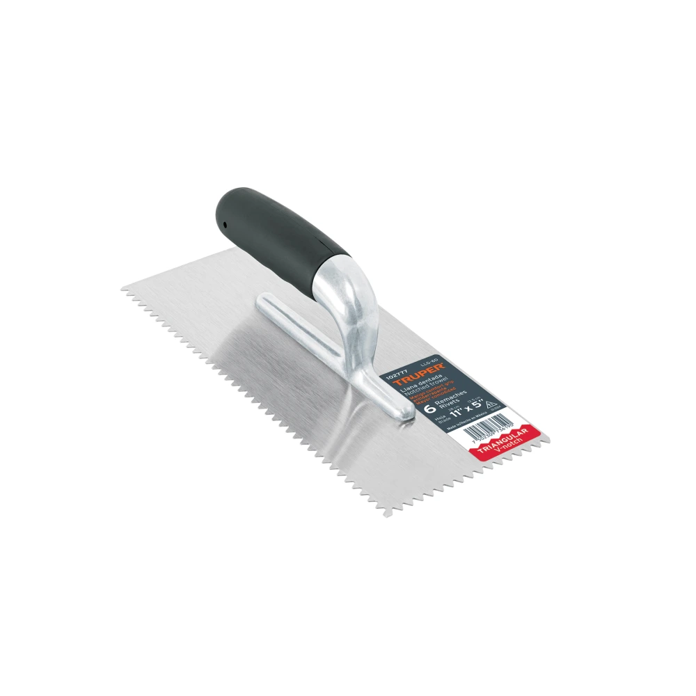 102777 LLANA 11' DENTADO TRIANGULAR, 6 REMACHES, MANGO COMFORT GRIP