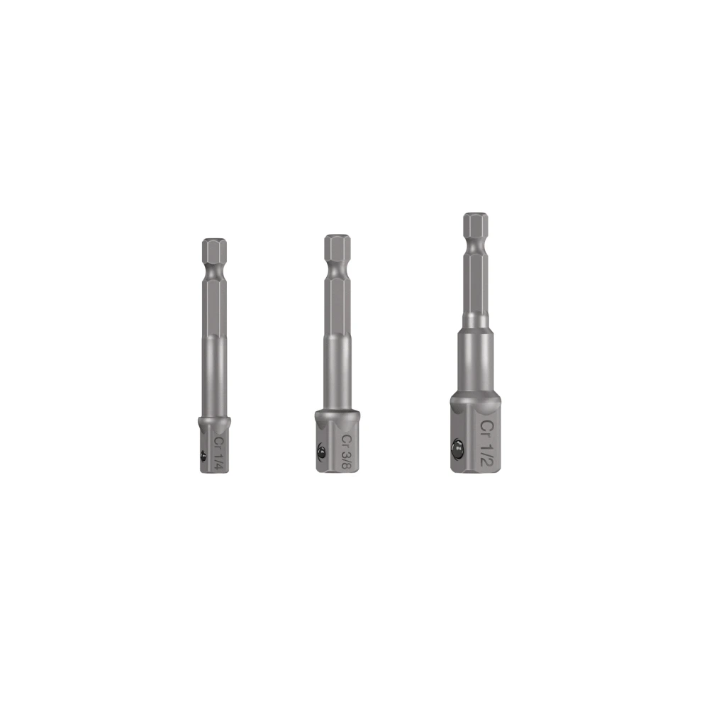 [ADA-3] 10752 JUEGO DE 3 ADAPTADORES PARA DADOS DE 1/4', 3/8' Y 1/2'