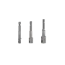 10752 JUEGO DE 3 ADAPTADORES PARA DADOS DE 1/4', 3/8' Y 1/2'