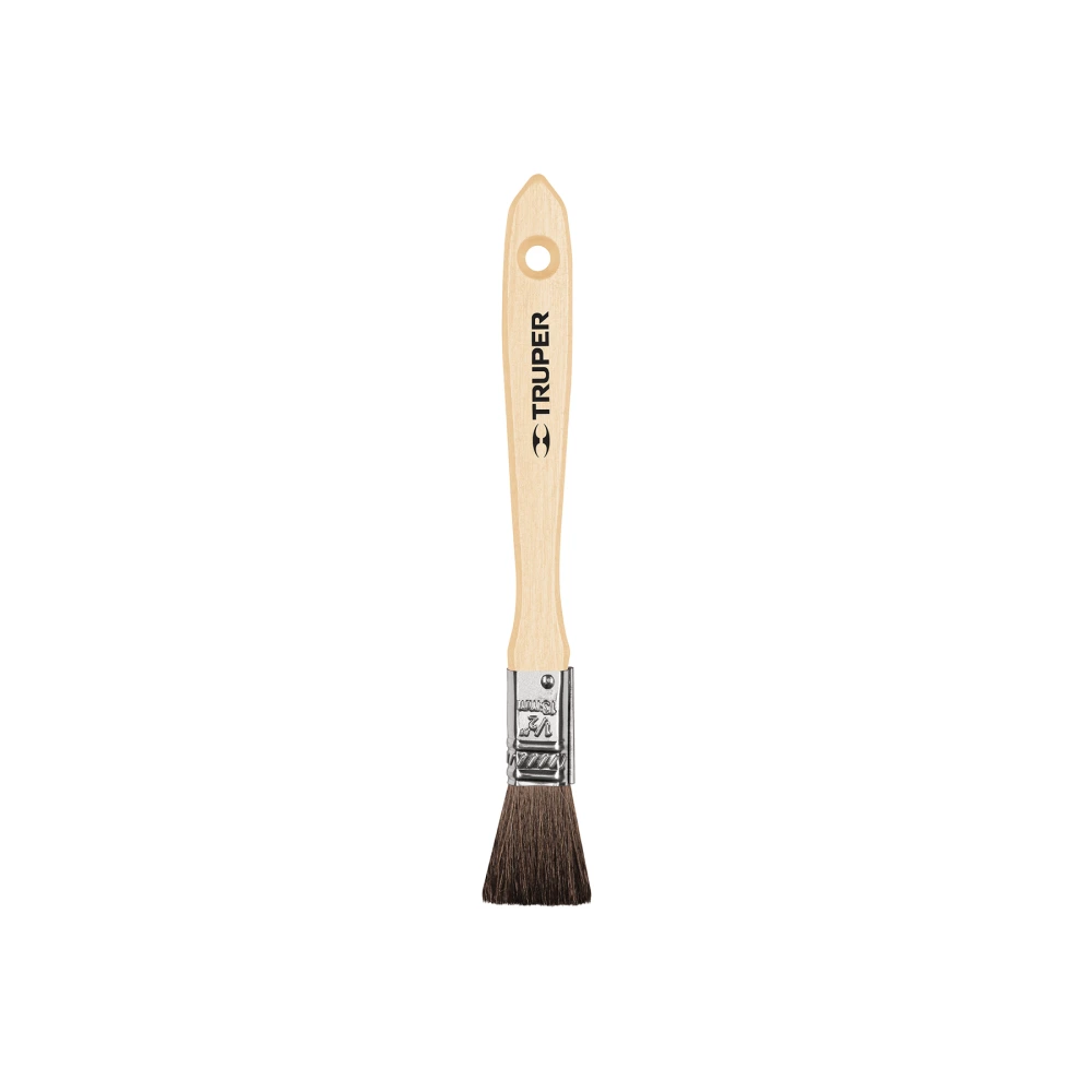 [BRT-1/2C] 12465 BROCHA PELO DE CAMELLO DE 1/2' CON MANGO DE MADERA, TRUPER