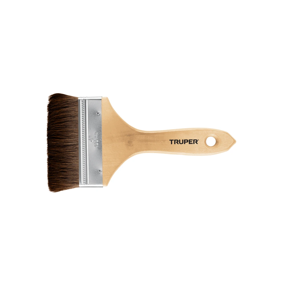 [BRT-4C] 12470 BROCHA PELO DE CAMELLO DE 4' CON MANGO DE MADERA, TRUPER