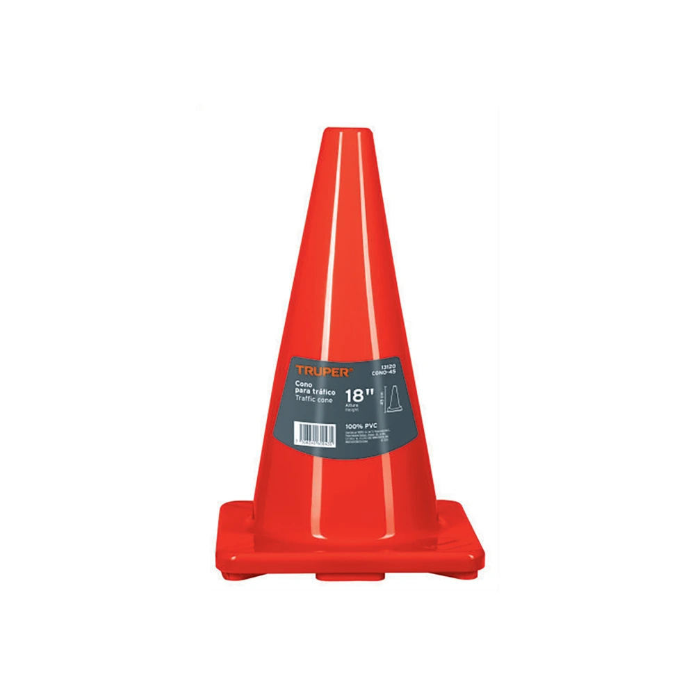 [CONO-45] 13120 CONO DE PRECAUCIÓN DE 45 CM DE PVC, TRUPER