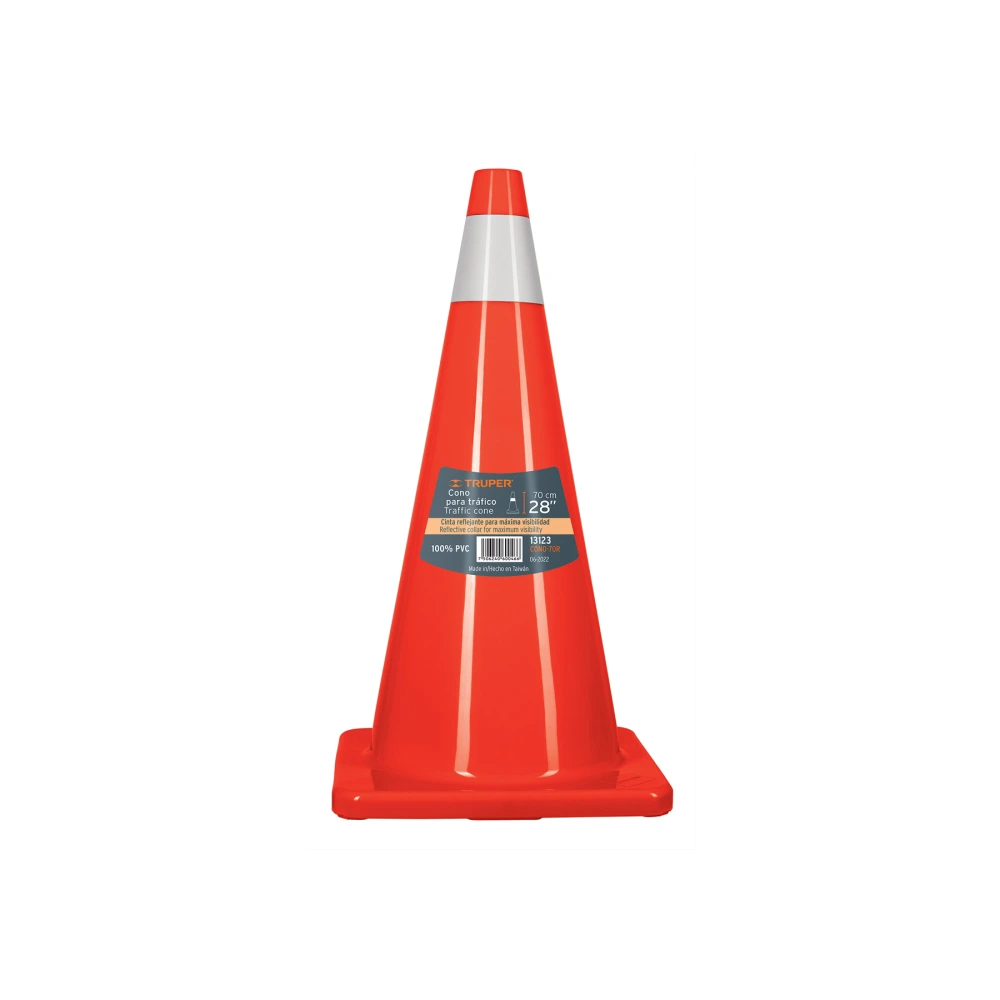 [CONO-70R] 13123 CONO DE PRECAUCIÓN DE 70 CM DE PVC CON REFLEJANTE, TRUPER