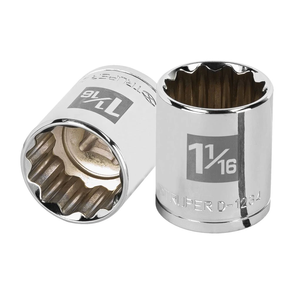 [D-1234] 13311 DADO DE 1-1/16', 12 PUNTAS, CUADRO 1/2', TRUPER