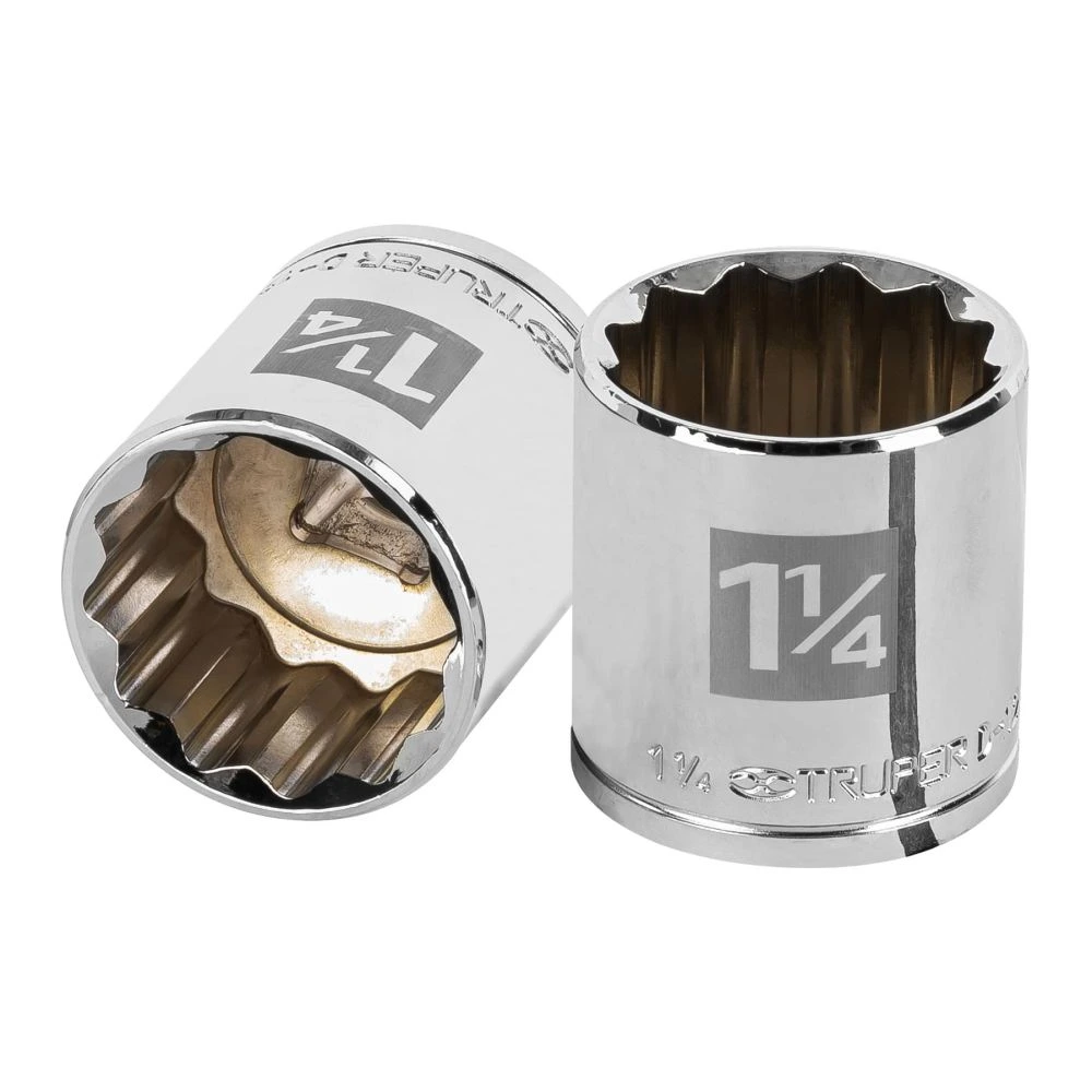 [D-1240] 13314 DADO DE 1-1/4', 12 PUNTAS, CUADRO 1/2', TRUPER