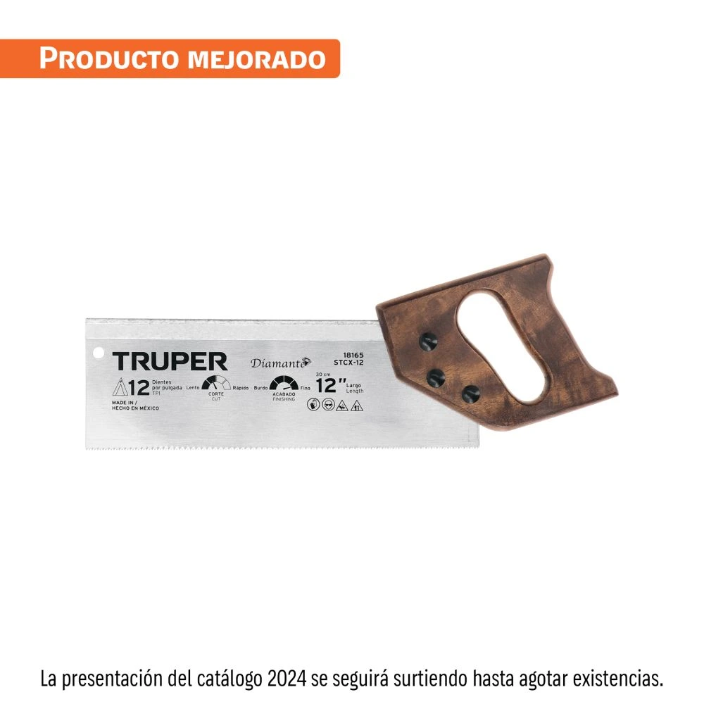 18165 SERRUCHO DE COSTILLA 12' DIAMANTE, 12 DPP, TRUPER