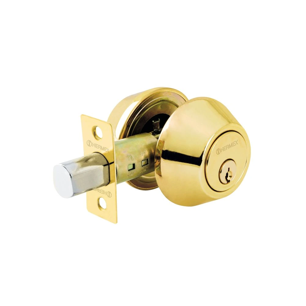 23610 CERROJO LLAVE-LLAVE, LATÓN BRILLANTE,LLAVE TRADICIONAL,BASIC