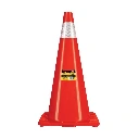 28254 CONO DE PRECAUCIÓN DE 70 CM DE PVC CON REFLEJANTE, PRETUL