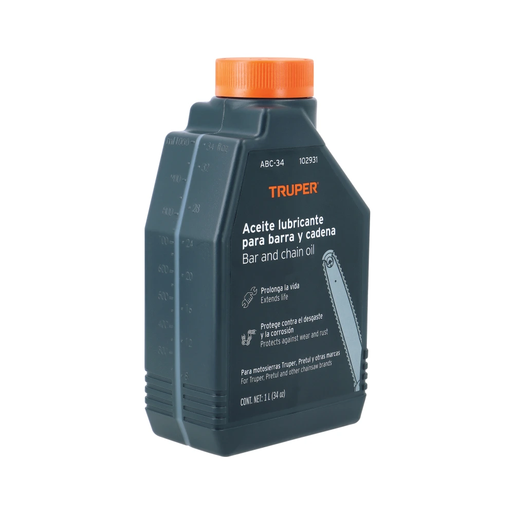 [ABC-34] 102931 ACEITE LUBRICANTE PARA BARRA Y CADENA DE MOTOSIERRA, TRUPER
