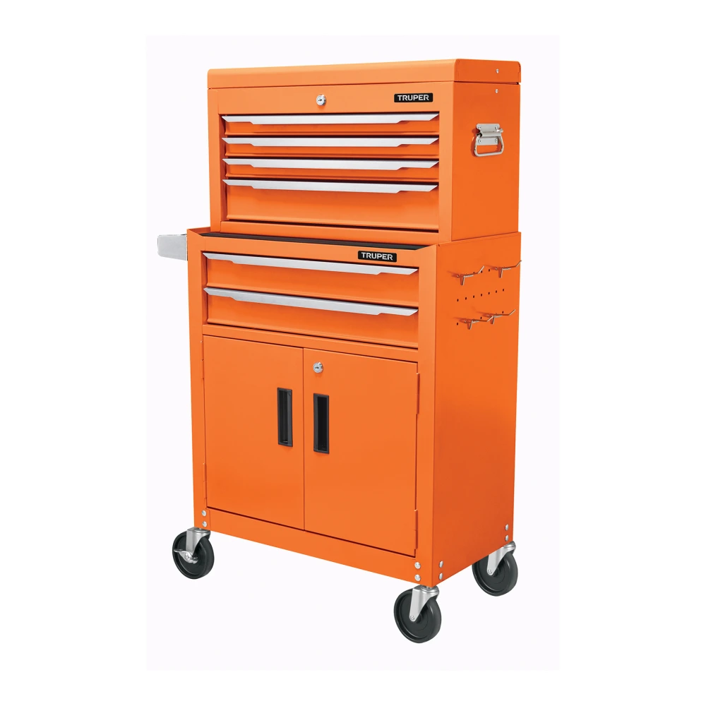 102938 GABINETE METÁLICO MÓVIL, 6 CAJONES, 2 COMPARTIMENTOS, TRUPER