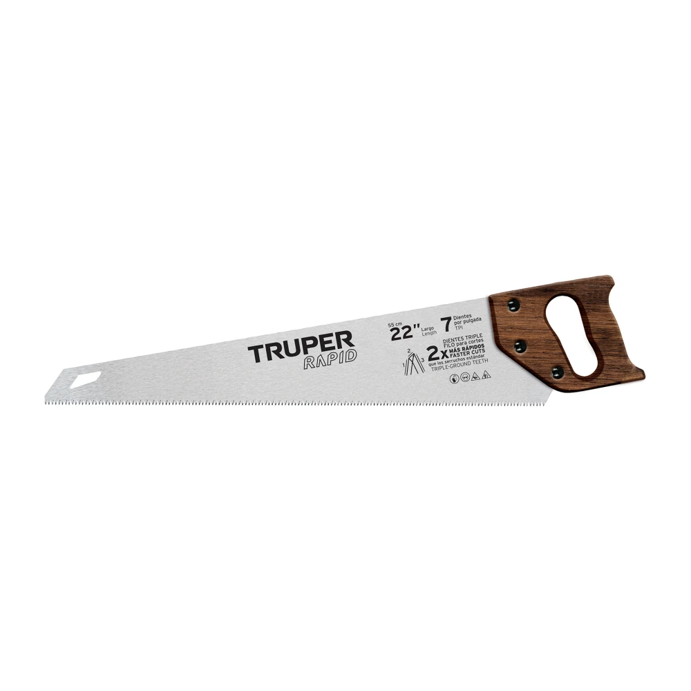 102952 SERRUCHO RAPID 22', 7 DPP, MANGO DE MADERA, TRUPER