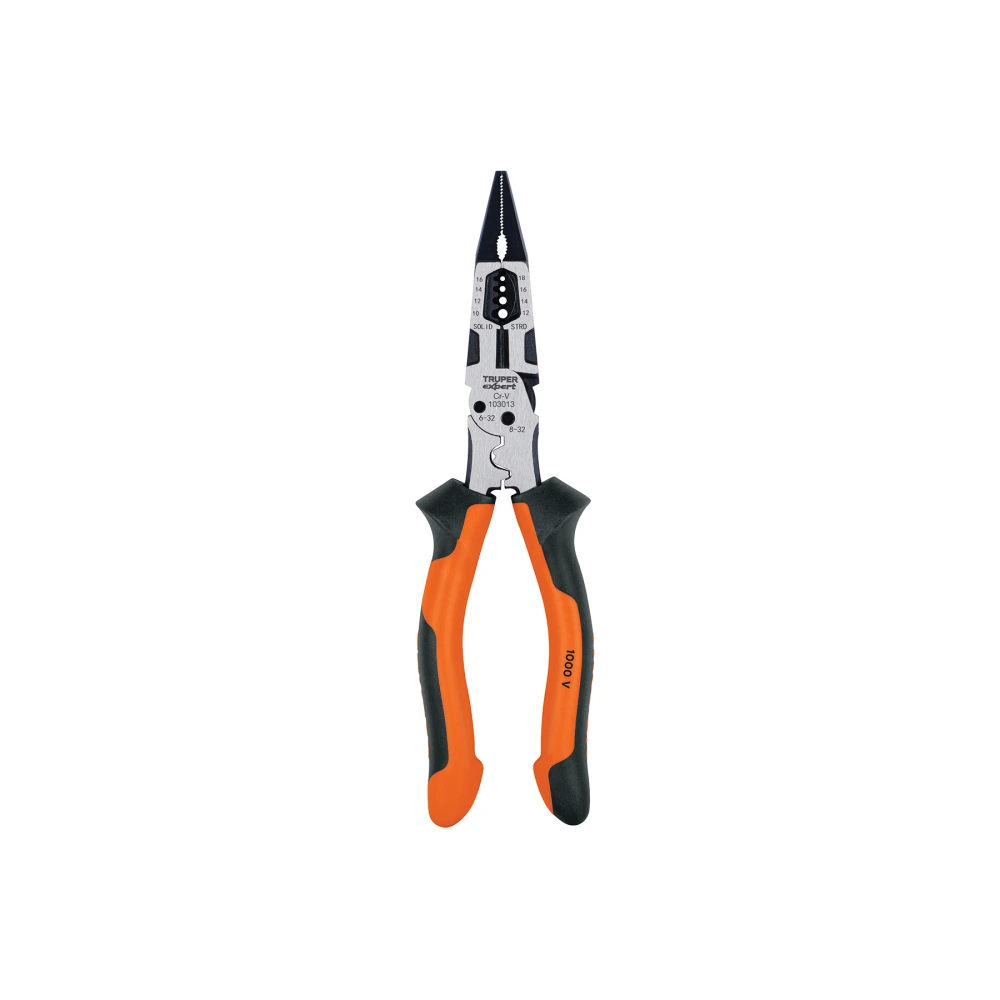 [PMU-8PX] 103013 PINZA MULTIUSO 8' PUNTA LARGA, COMFORT GRIP, TRUPER EXPERT