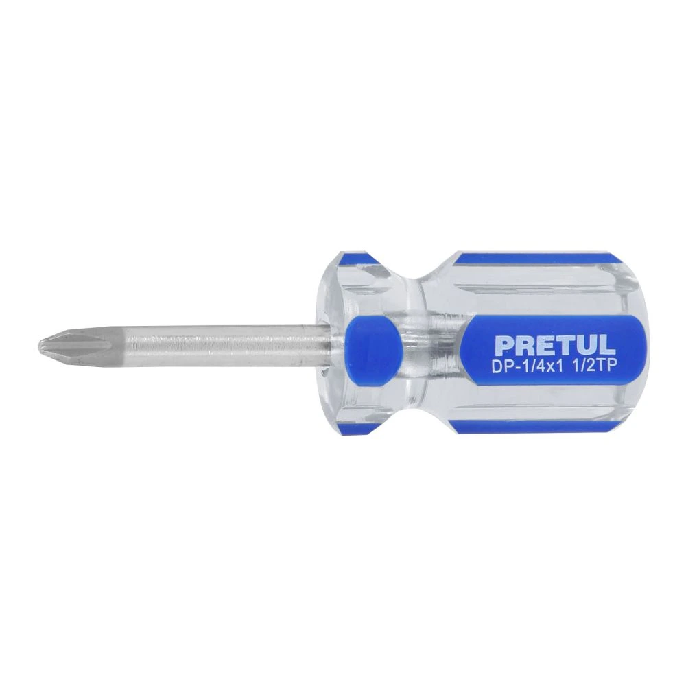 21476 DESARMADOR DE CRUZ 1/4 X 1-1/2' MANGO DE PVC, PRETUL