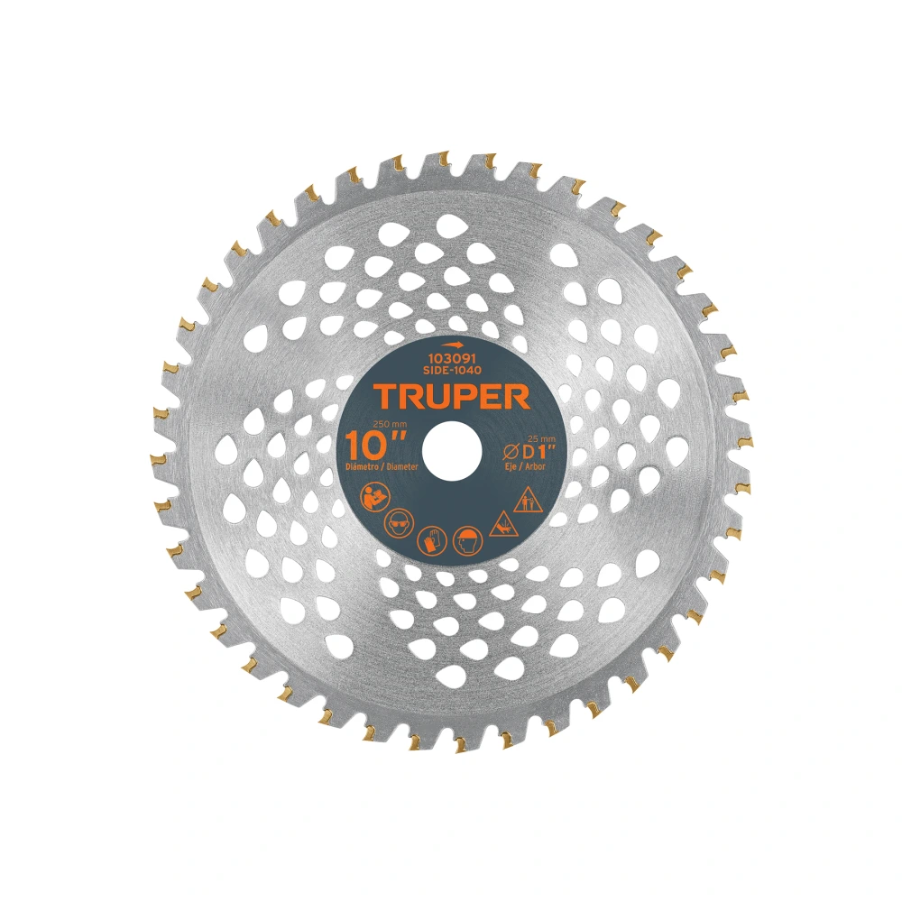 [SIDE-1040] 103091 DISCO SIERRA 10' PARA DESBROZADORAS, 40 DIENTES, TRUPER