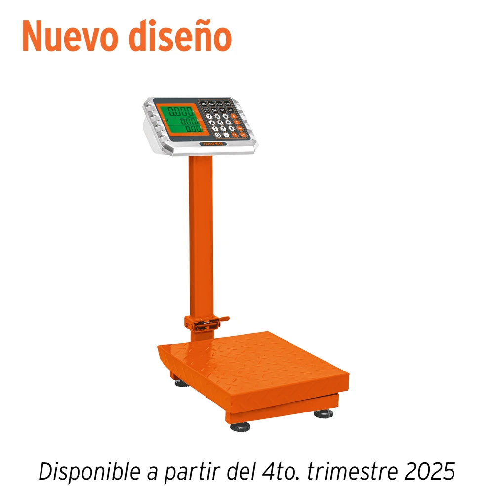 103112 BÁSCULA ELECTRÓNICA DE PLATAFORMA P/MOSTRADOR, 80 KG, TRUPER