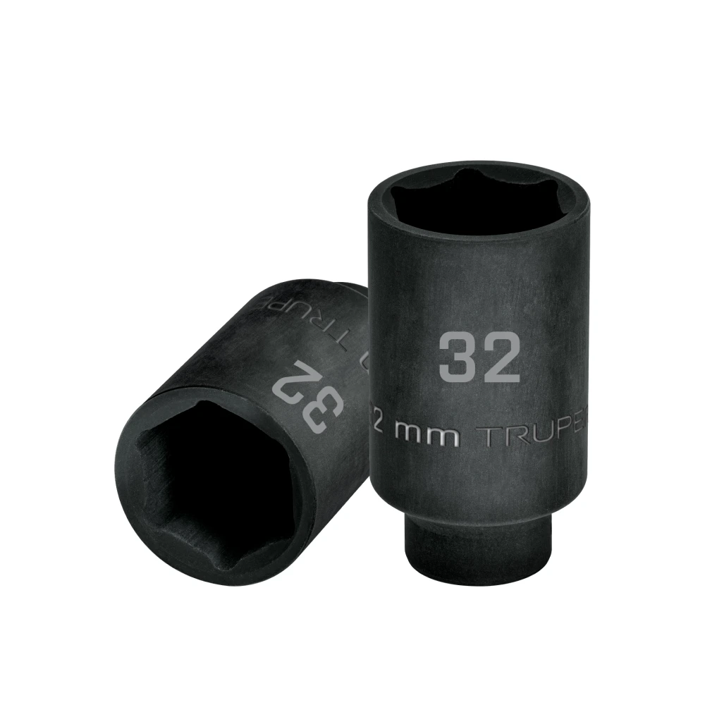 103192 DADO LARGO IMPACTO DE 32 MM, 6 PUNTAS, CUADRO 1/2', TRUPER
