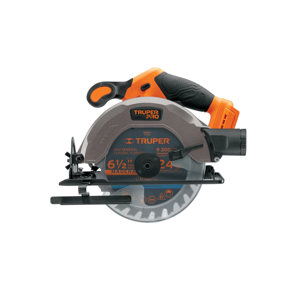 [SICI-20AS] 103257 SIERRA CIRCULAR 6-1/2', 20V, SIN ACCESORIOS, TRUPER PRO