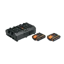 103377 COMBO CARGADOR DUAL CON 2 BATERÍAS DE 2AH, 20V, TRUPER PRO