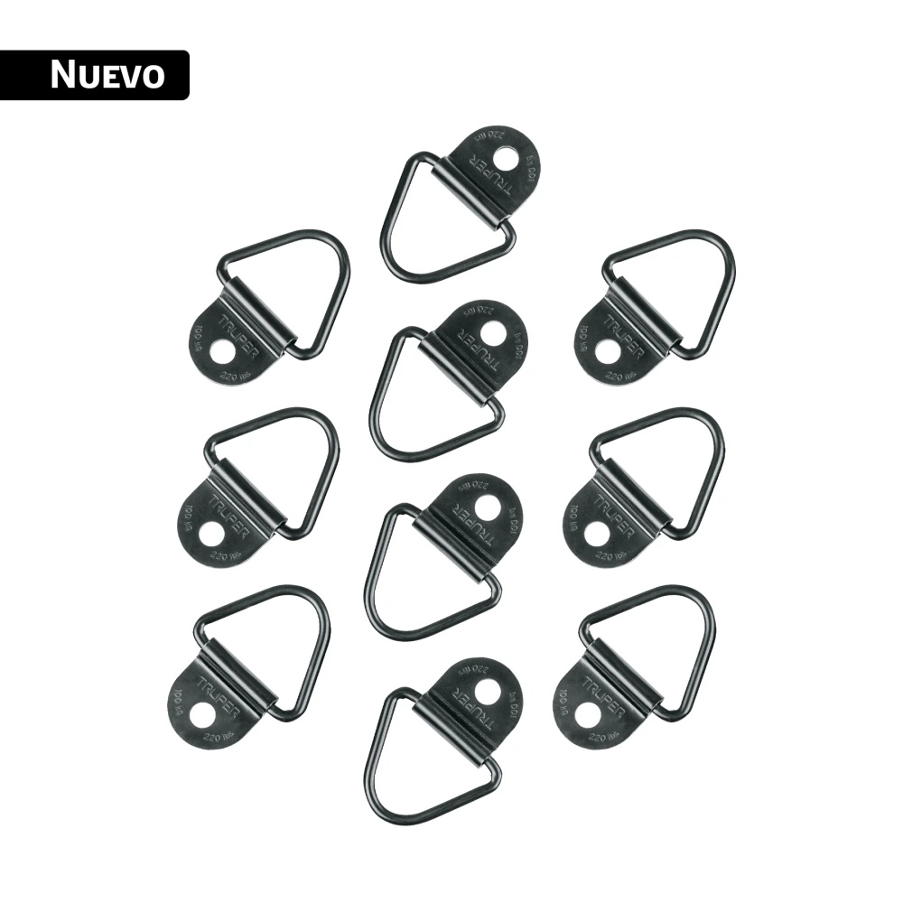 103697 10 ANCLAJES PARA AMARRE DE CARGA, ANILLO EN 'V' ESPESOR 1/4'