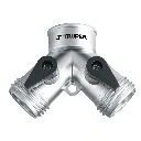 10372 CONECTOR 'Y' 3/4' METÁLICO PARA MANGUERA, TRUPER