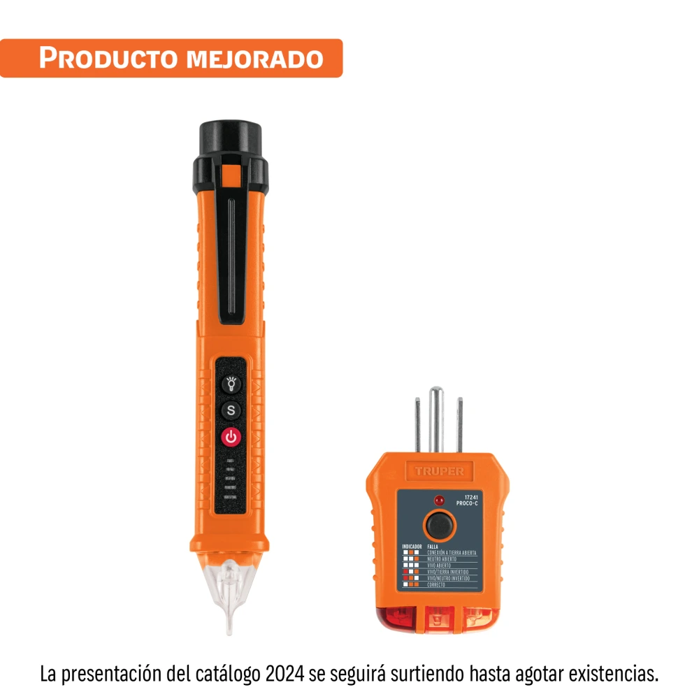 [PROVO-5K] 103980 KIT DE PROBADORES SIN CONTACTO Y PARA TOMACORRIENTES, TRUPER