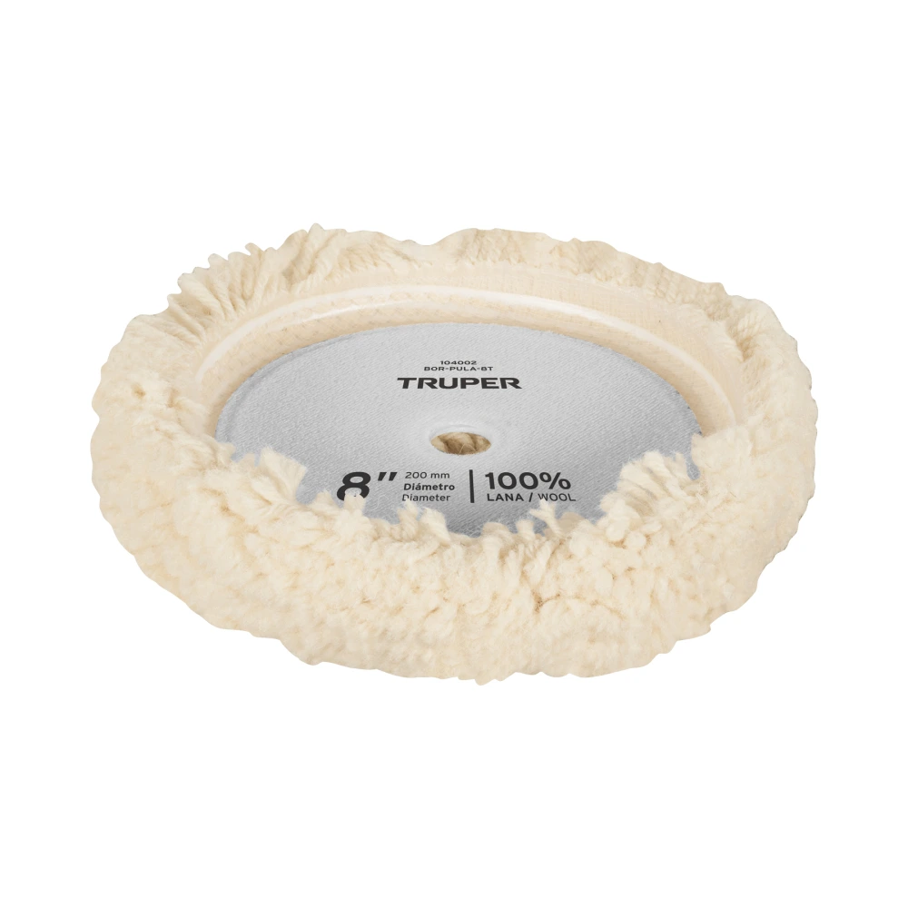 [BOR-PULA-8T] 104002 BORLA PARA PULIR LANA TRENZADA DE 8' HOOK AND LOOP, TRUPER