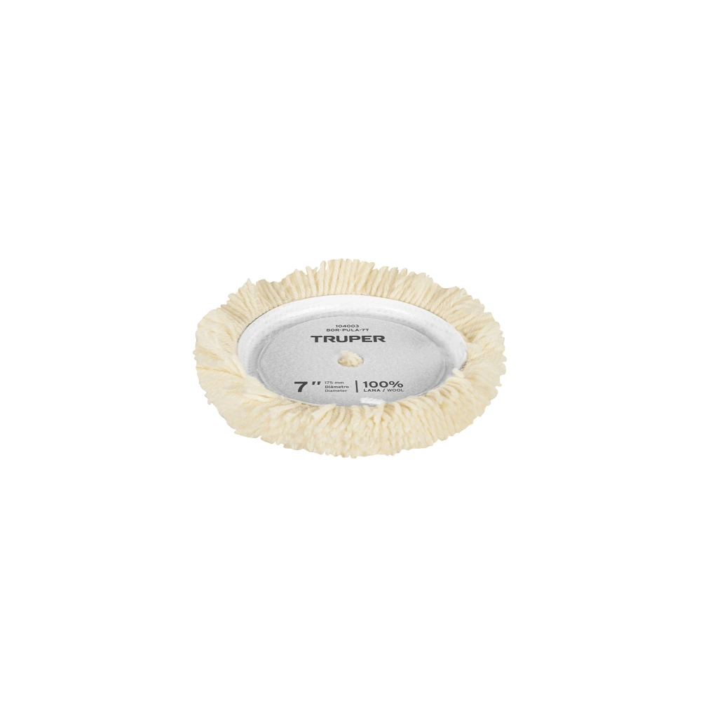 [BOR-PULA-7T] 104003 BORLA PARA PULIR LANA TRENZADA DE 7' HOOK AND LOOP, TRUPER