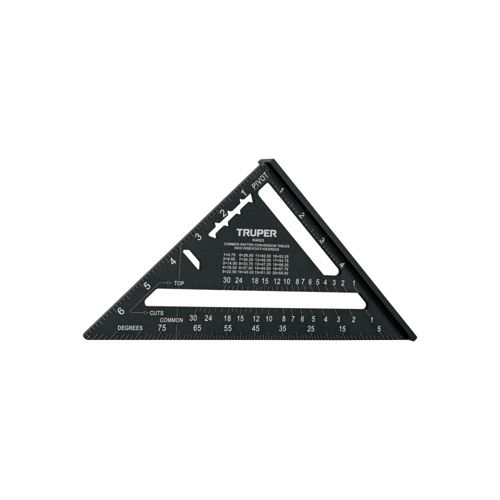104023 ESCUADRA 7', ALUMINIO COLOR NEGRO, PARA MURO DE YESO, TRUPER