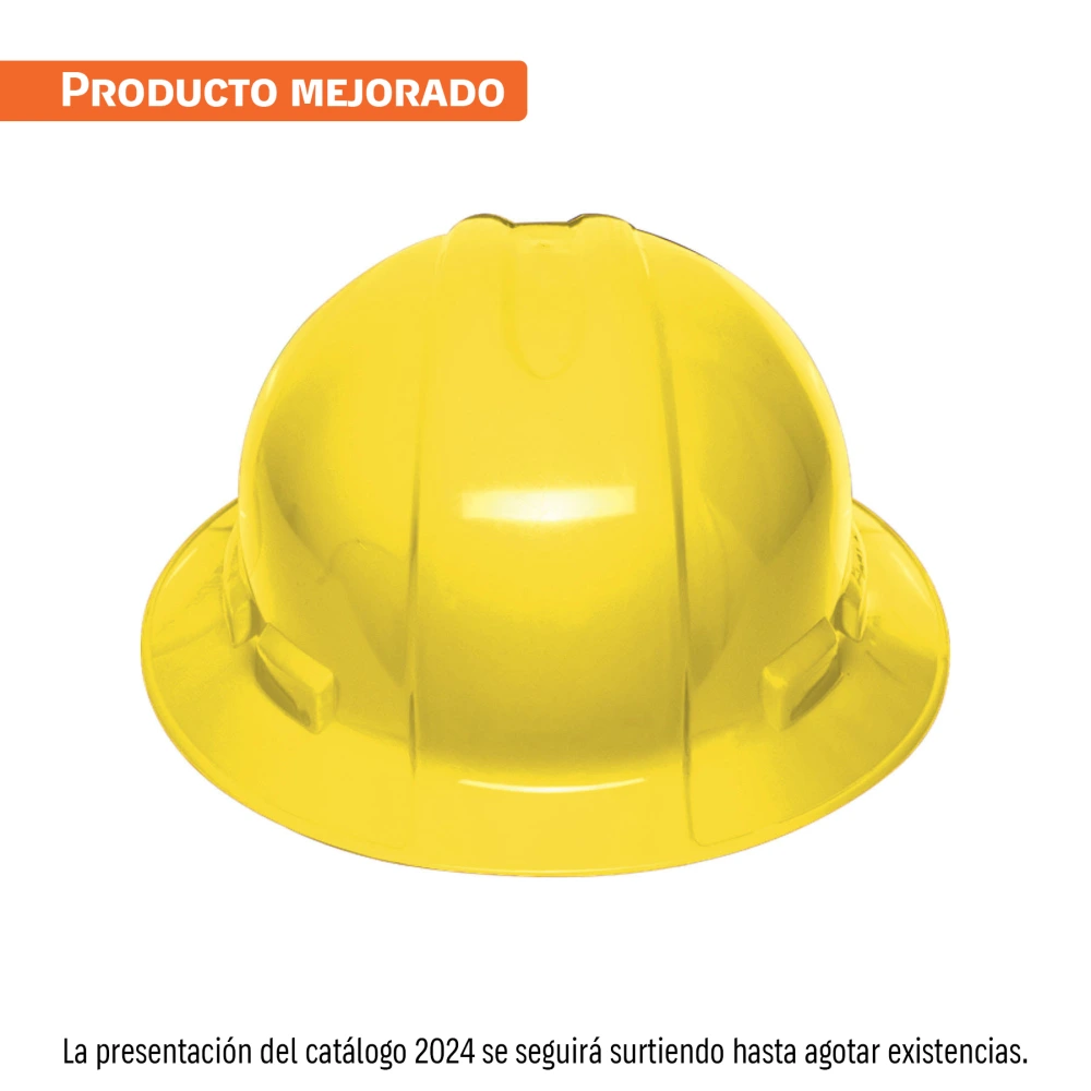 10566 CASCO DE SEGURIDAD ALA ANCHA, AMARILLO, TRUPER