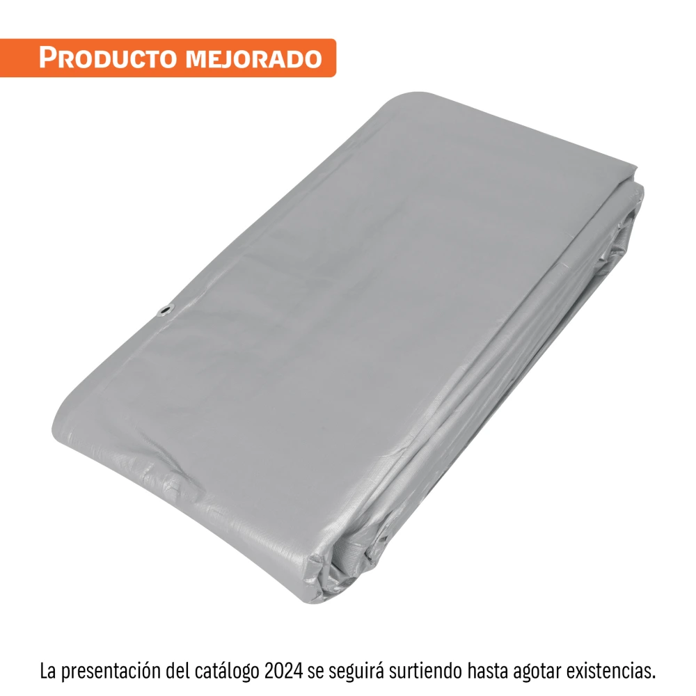 10778 LONA DE POLIETILENO REFORZADA 6 X 9 M, GRIS, 180G/M2, TRUPER