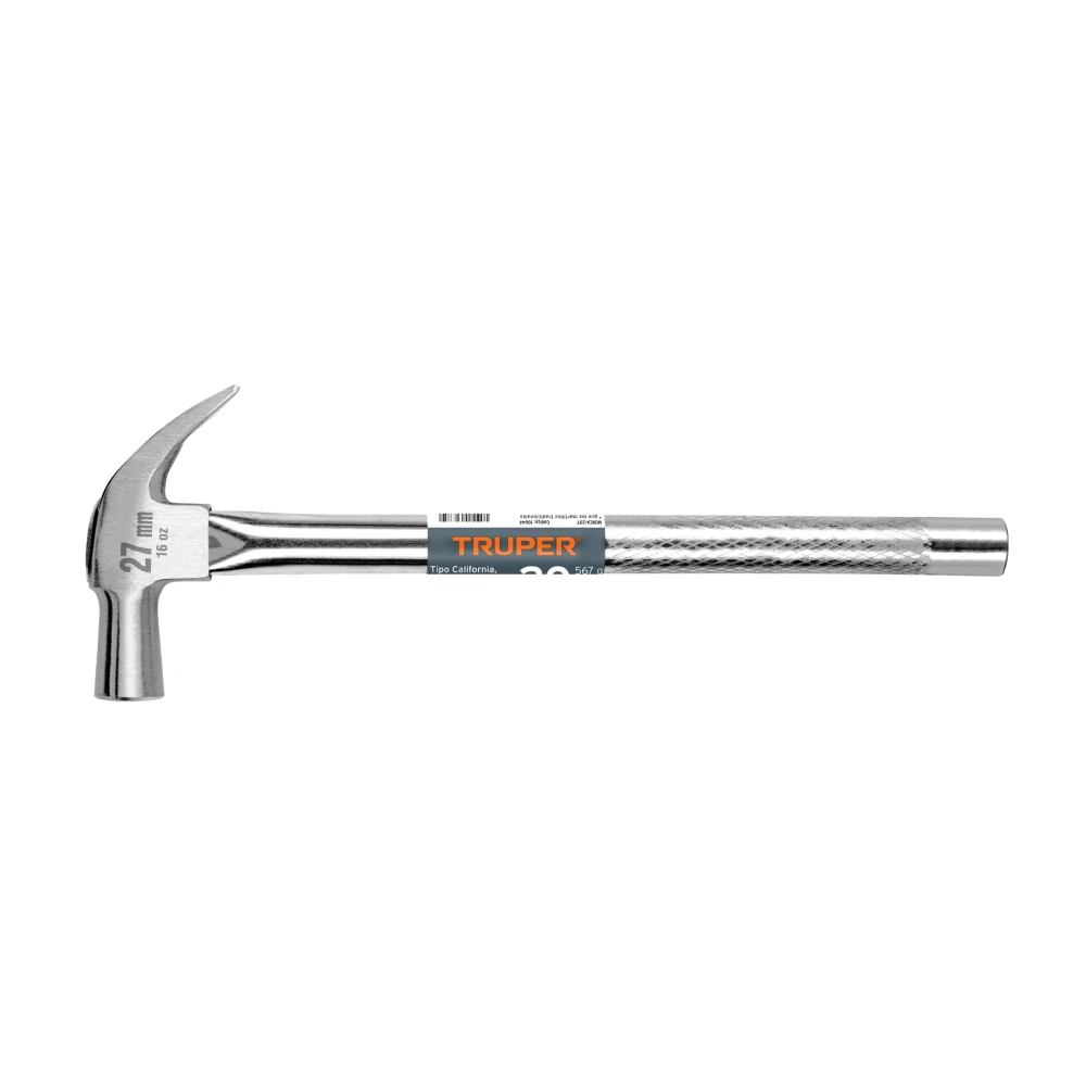 10914 MARTILLO CABEZA CÓNICA 27 MM UÑA CURVA, MANGO TUBULAR,TRUPER